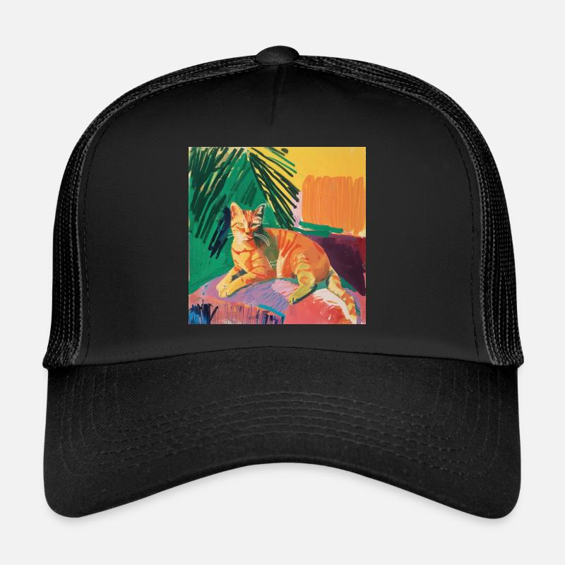 Katze, katzenmotiv, popart, geschenk, geschenkidee Trucker Cap