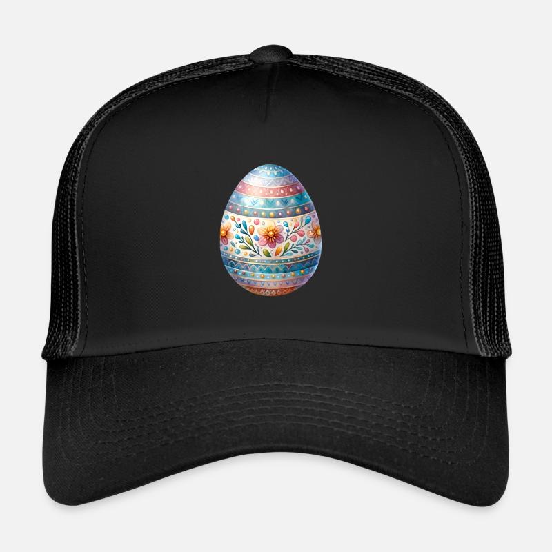 Sehr detailliertes Osterei im Aquarellstil Trucker Cap
