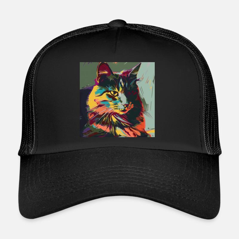 Katze, katzenmotiv, popart, geschenk, geschenkidee Trucker Cap