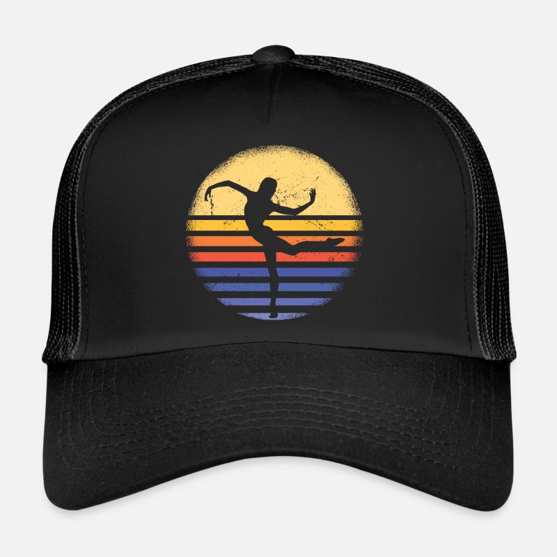 Danseur Rétro Coucher De Soleil Danse Casquette trucker 