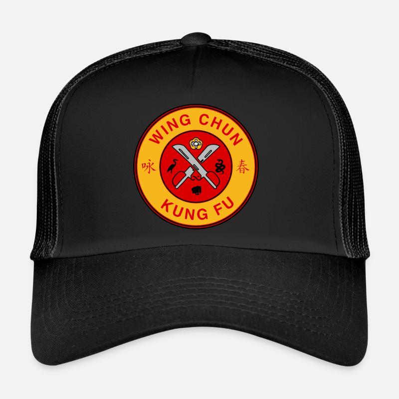 Wing Chun Logo Kampfkunst Kung Fu Gym Symbol Trucker Cap