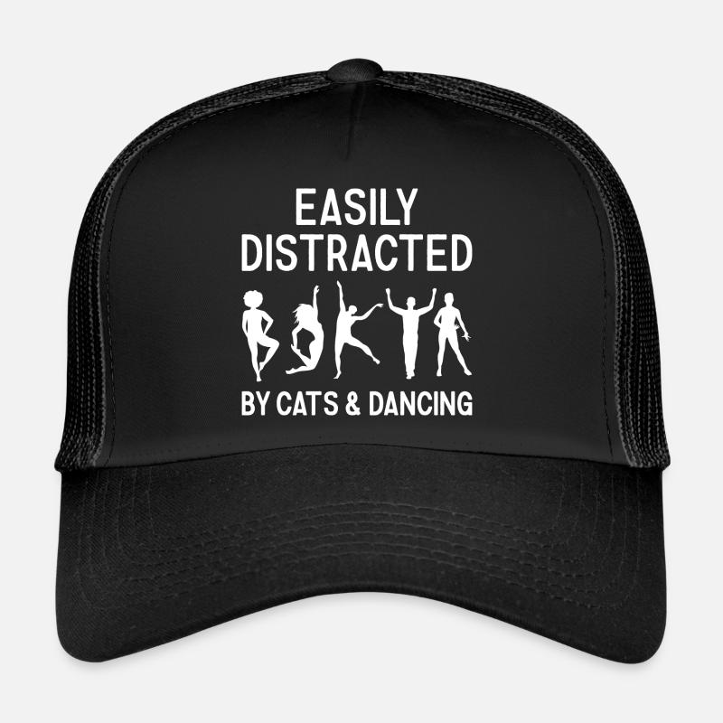 Dancer Easily Distracted By Cats And Dancing Trucker Cap
