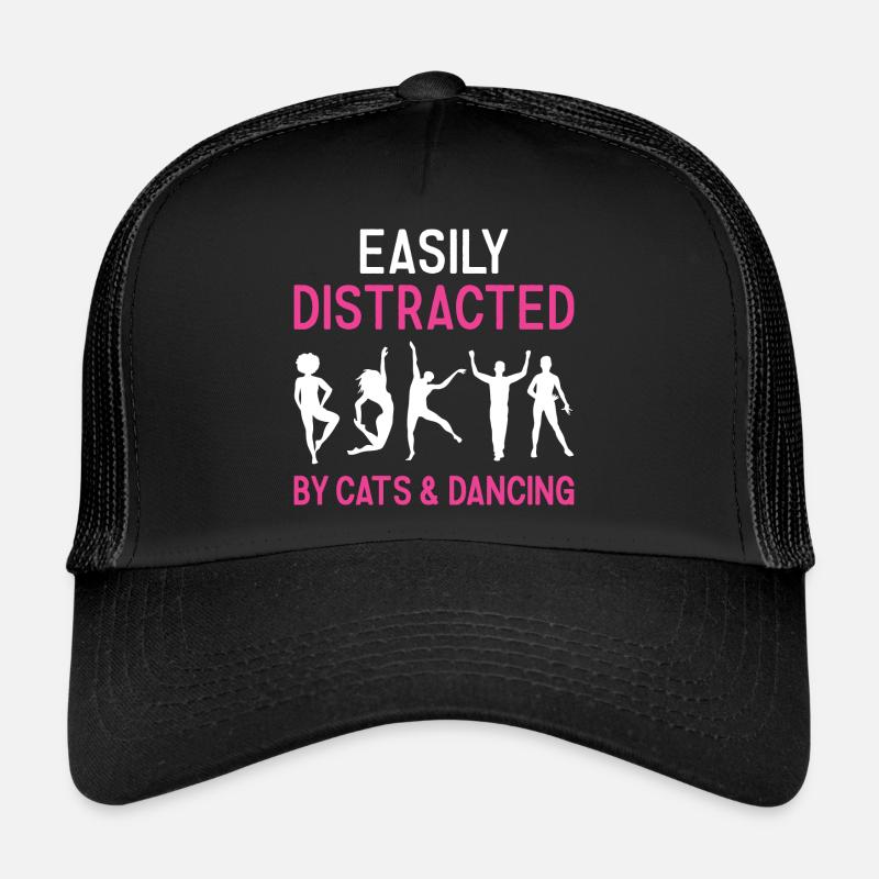 Dancer Easily Distracted By Cats And Dancing Trucker Cap