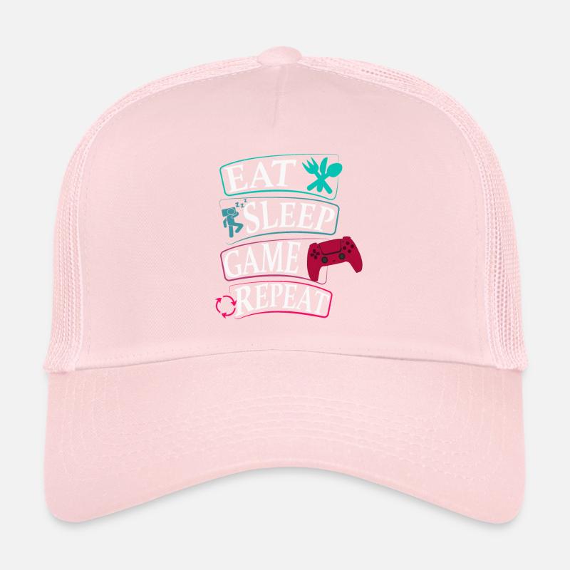 Répétition du jeu Eat Sleep Casquette trucker 