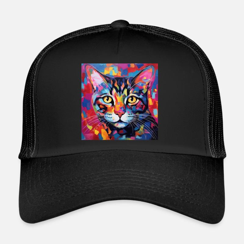 Katze, katzenmotiv, popart, geschenk, geschenkidee Trucker Cap