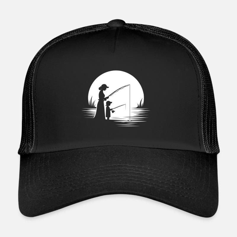 Maman et fille pêchant ensemble Casquette trucker 