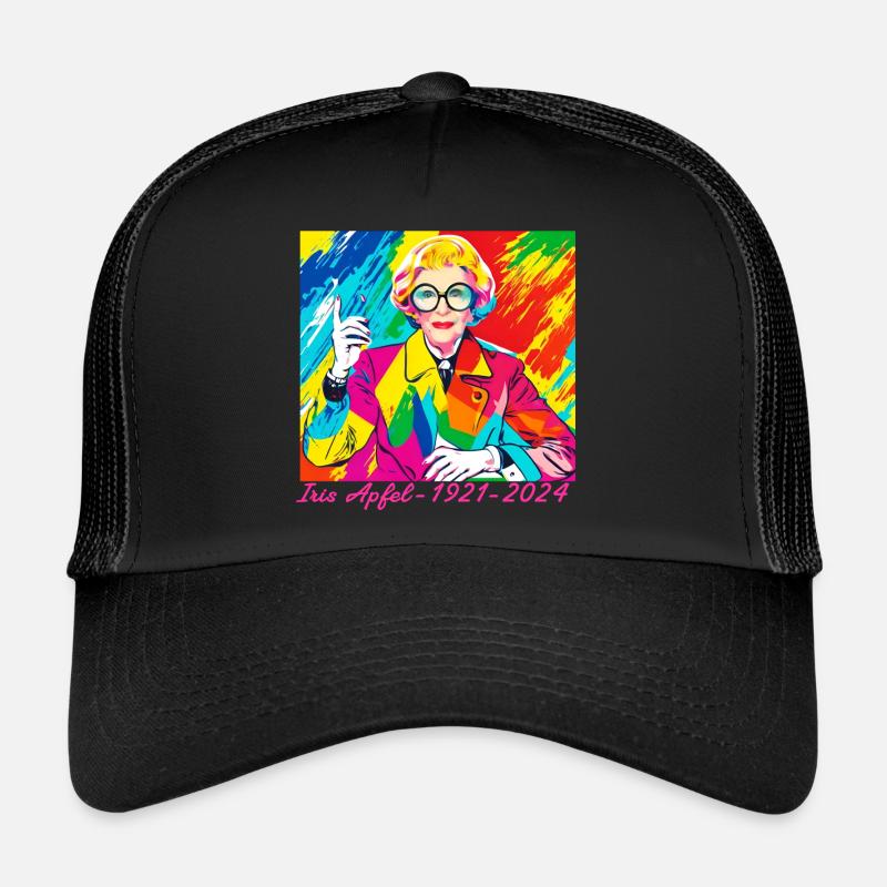 Illustration, bunt, Graffiti, Iris Apfel Trucker Cap