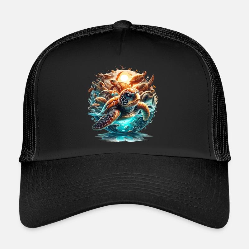 Turtles World Wonder Turtle Gift Trucker Cap