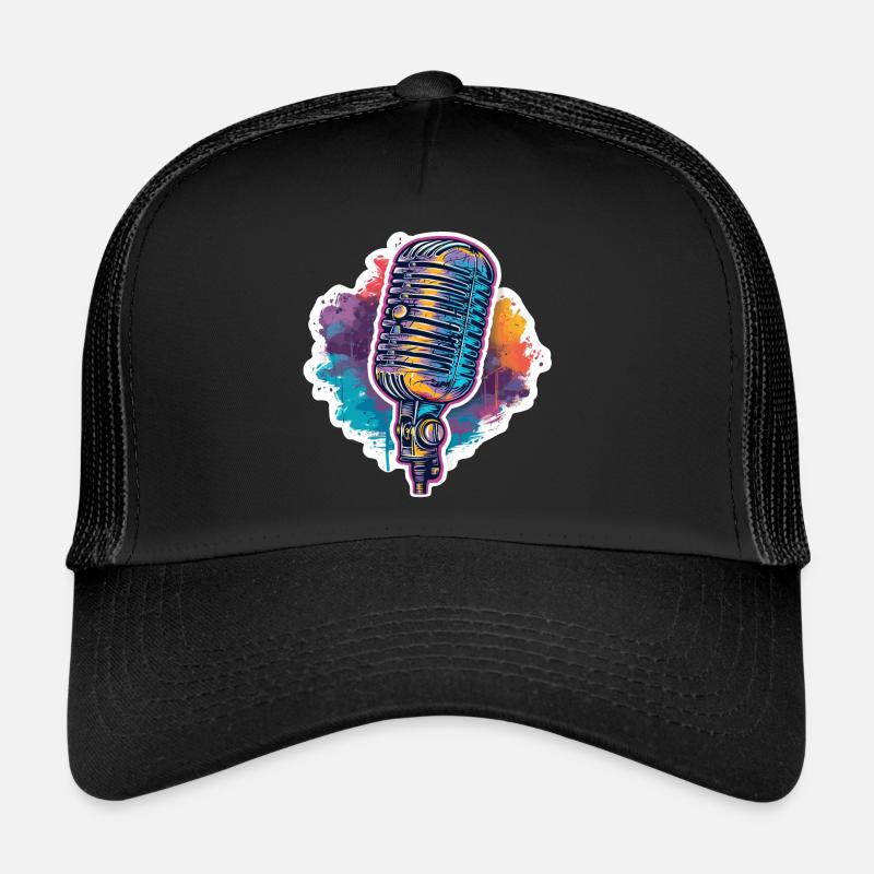 Microphone in retro look Trucker Cap