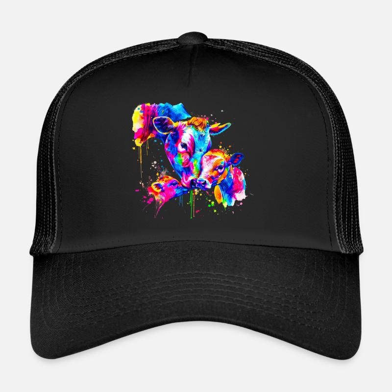 Vache avec 3 veaux Casquette trucker 