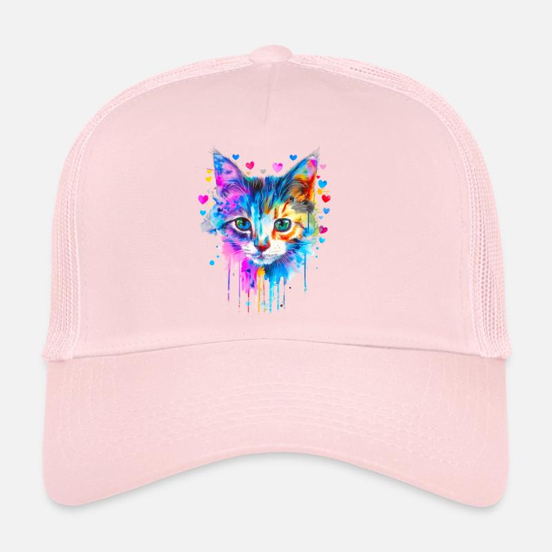 Cat, kitten with hearts Trucker Cap