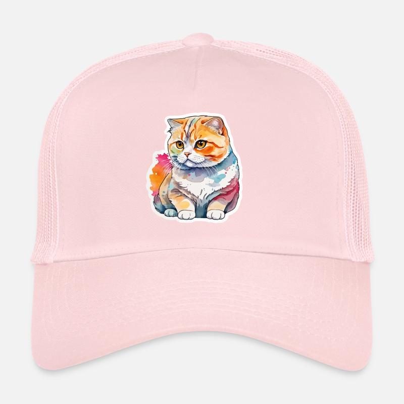 Scottish Fold Chat écossais à oreilles repliées Casquette trucker 