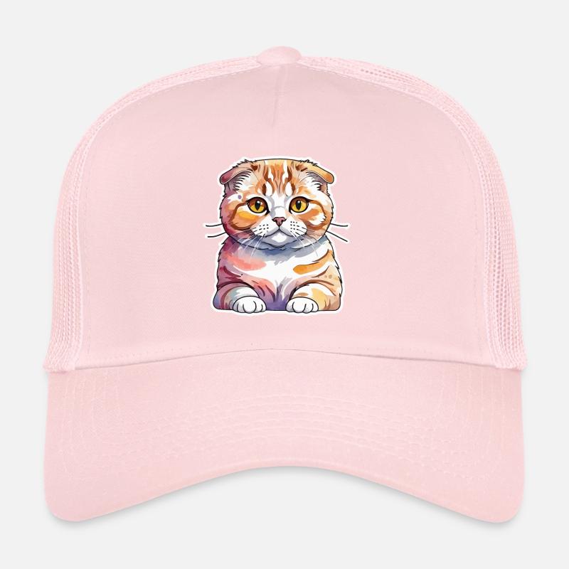 Scottish Fold Chat écossais à oreilles repliées Casquette trucker 