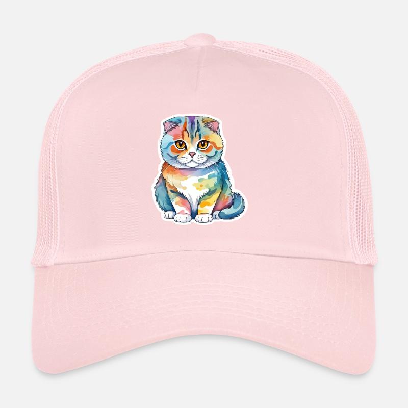 Scottish Fold Chat écossais à oreilles repliées Casquette trucker 