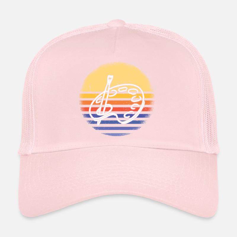 Painter Retro Sunset Painting Trucker Cap