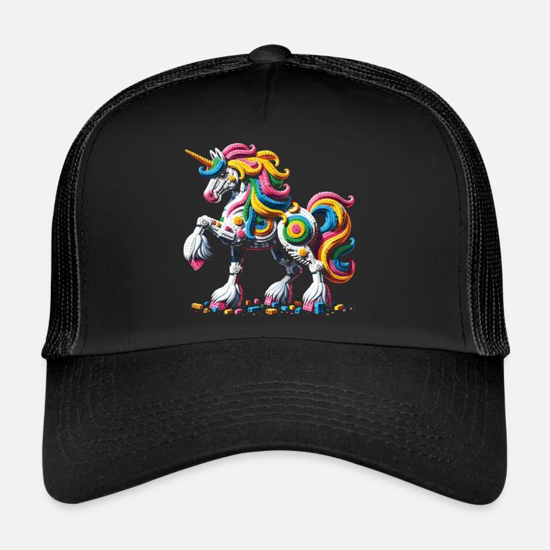Briques de maître constructeur expert - Casquette trucker  - noir/noir