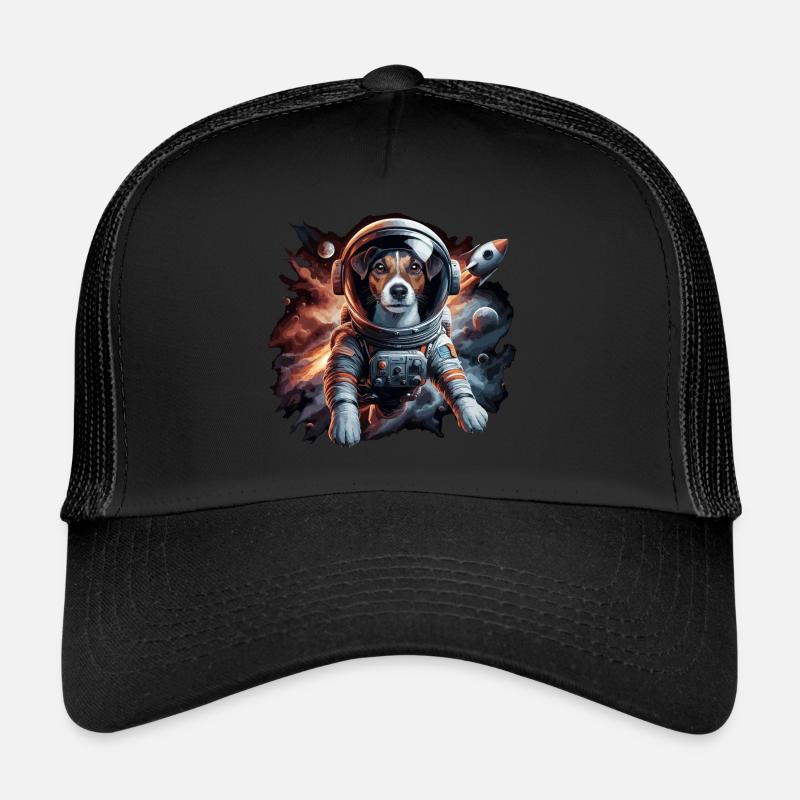 Astronaute Jack Russell Terrier fusée cadeau Casquette trucker 