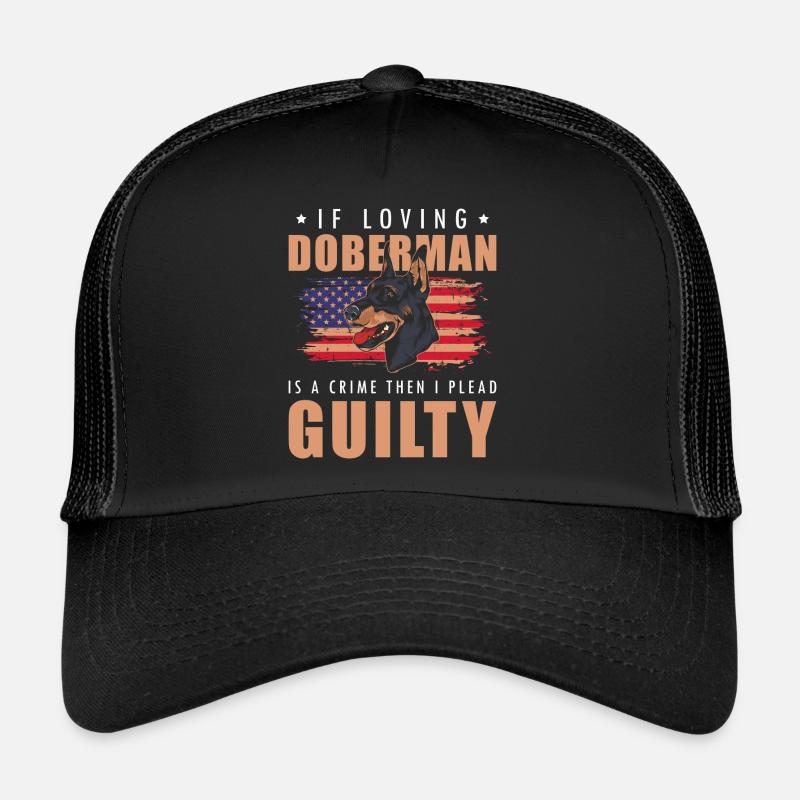Doberman Pet Service Dog Trucker Cap