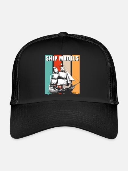 Navire Hobby Voilier Rc Navire - Casquette trucker  - noir/noir - Devant