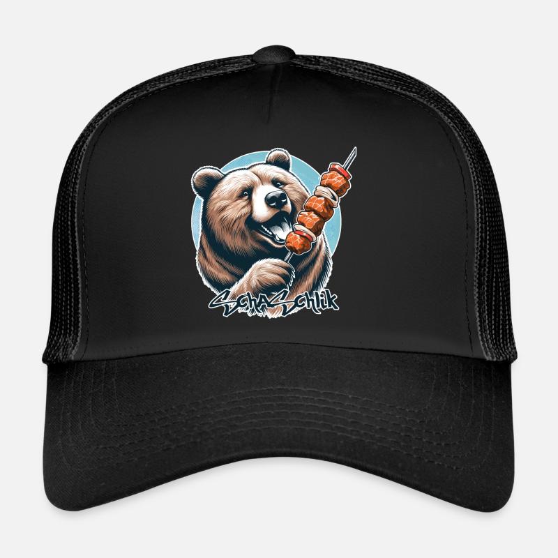 Shashlik Meat Skewer Bear Gift Trucker Cap