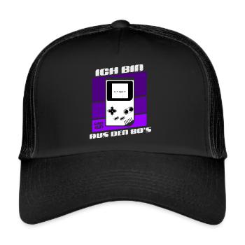 Je viens des années 80 - Casquette trucker  - noir/noir - Devant