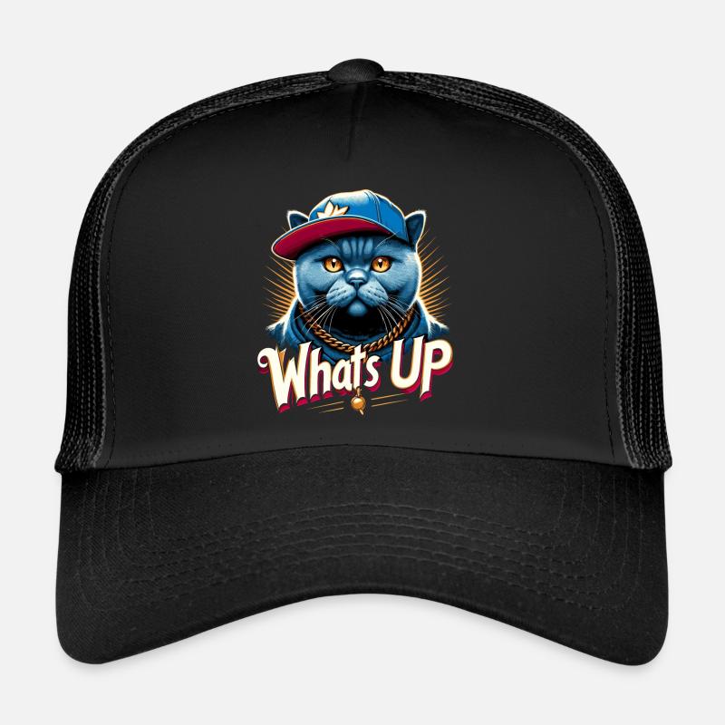BKH Britisch Kurzhaar Blue Katze Gangsta Geschenk Trucker Cap