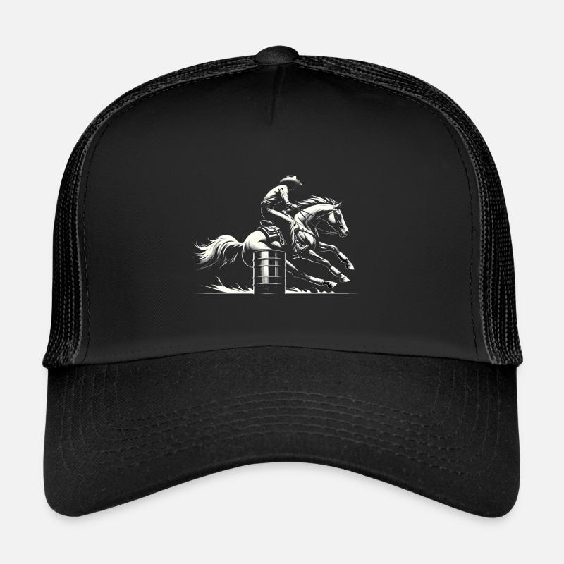 Barrel-Racing-Dynamik - Trucker Cap - Schwarz/Schwarz