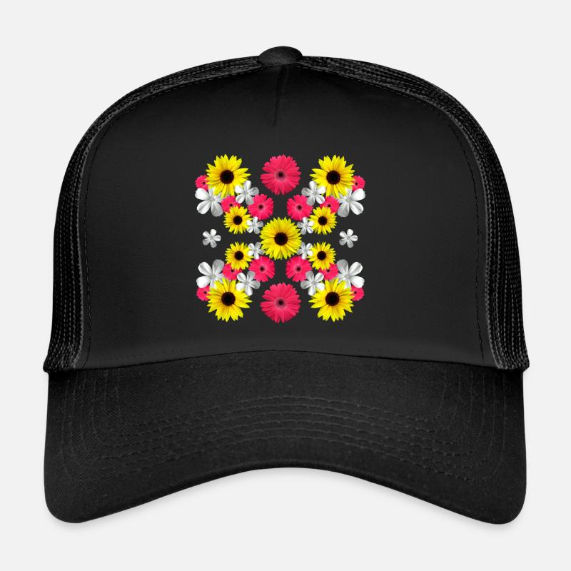 Tournesols floraison gerbera fleurs fleur floral Casquette trucker 