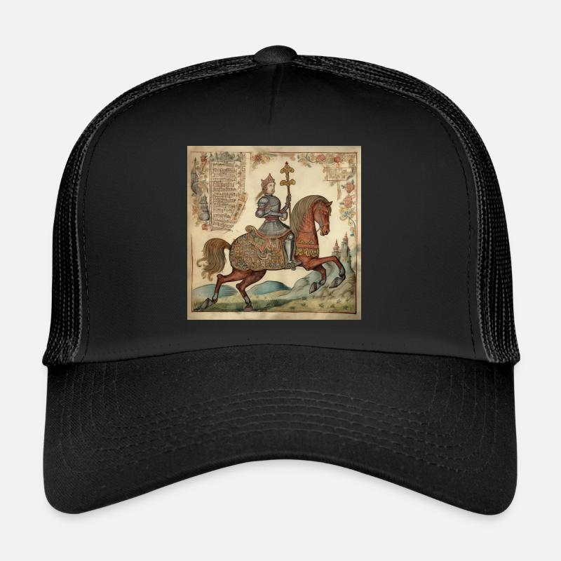 Chevalier à cheval, Moyen Âge Casquette trucker 