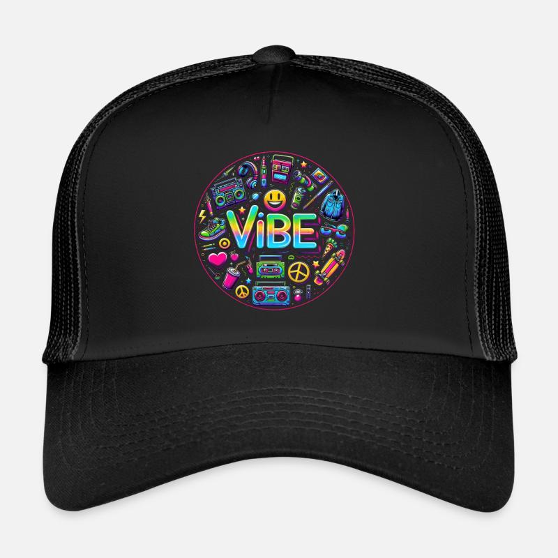 Retro Vibe: Neon Buzz Trucker Cap