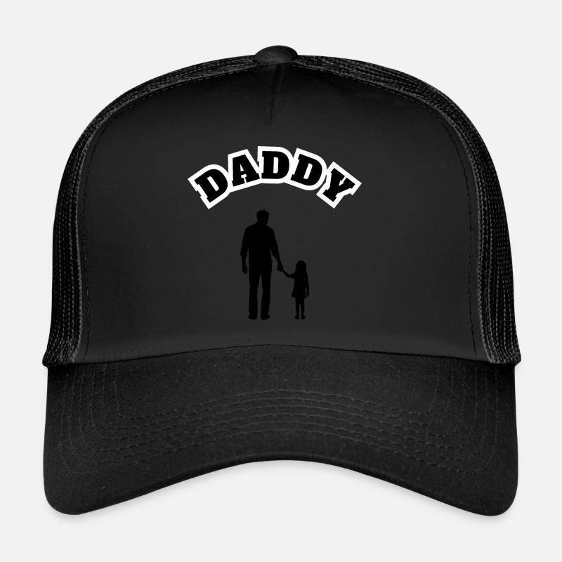Daddy Daughter Kid Black Trucker Cap