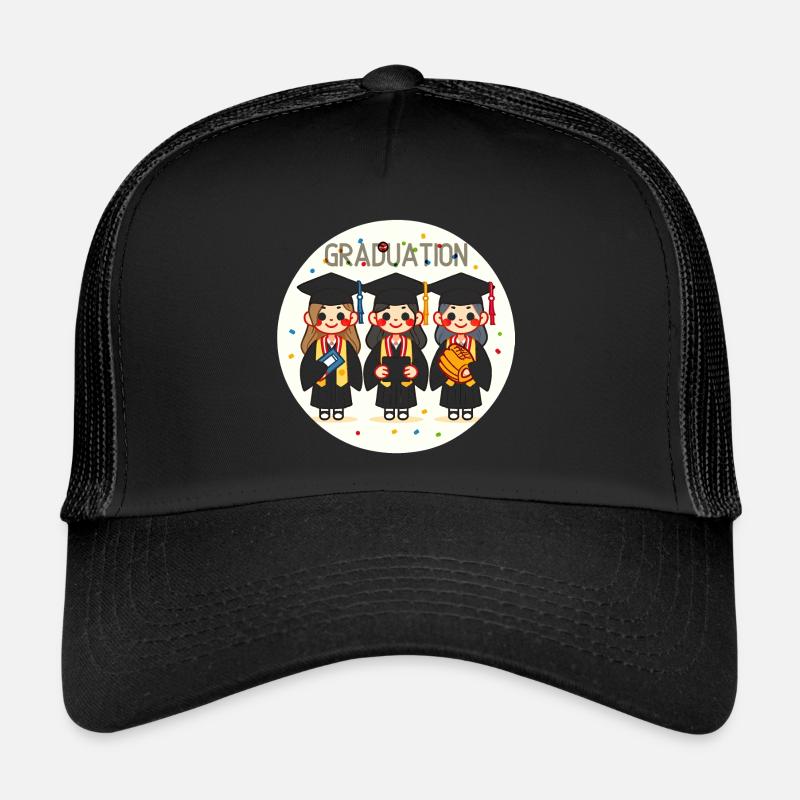 Trio joyeux de remise des diplômes Casquette trucker 