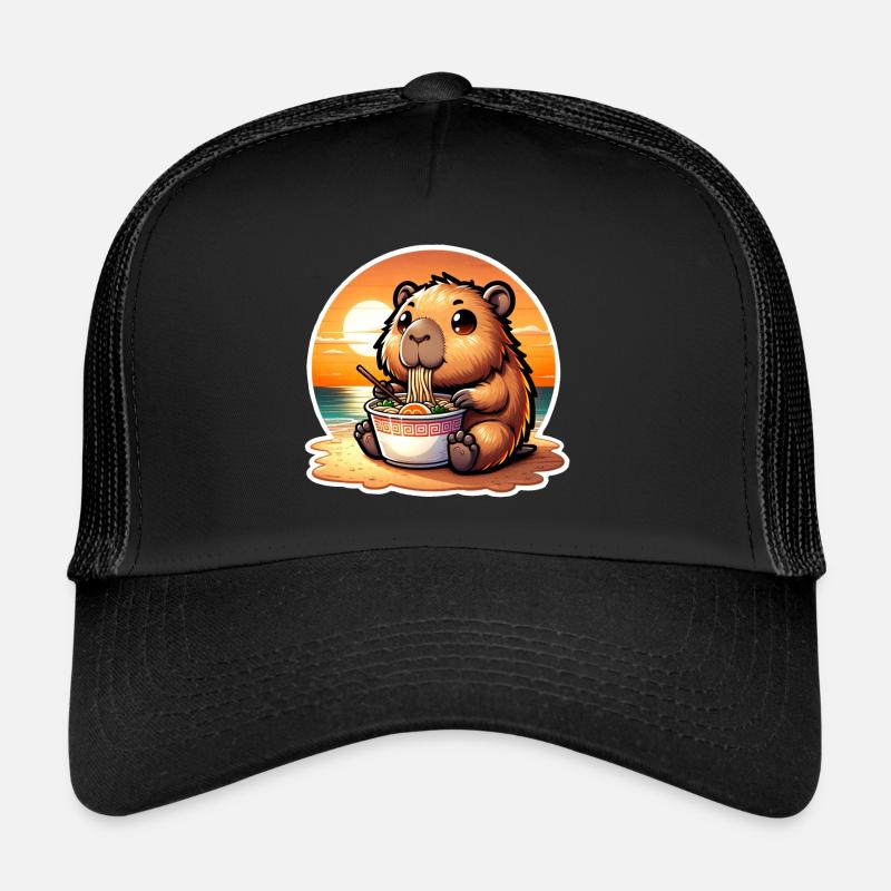 Capybara Ramen Kawaii Anime Casquette trucker 