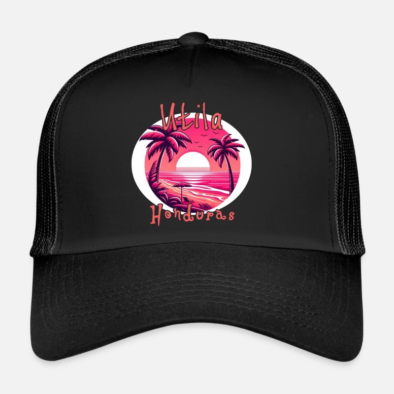 Coucher de soleil à Utila, Honduras Casquette trucker 