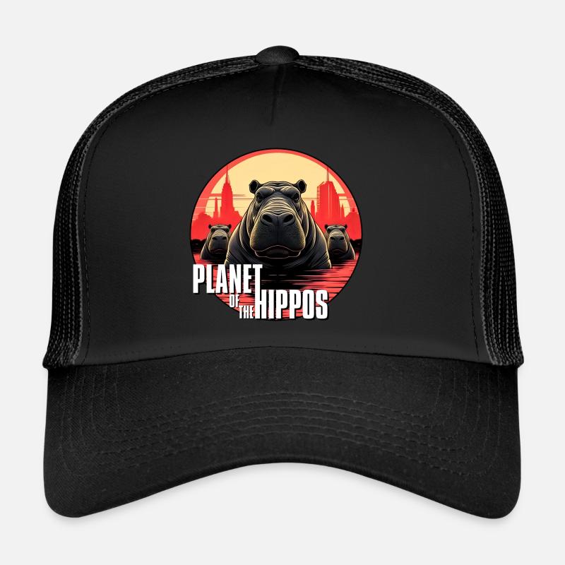 Planète des hippopotames Casquette trucker 