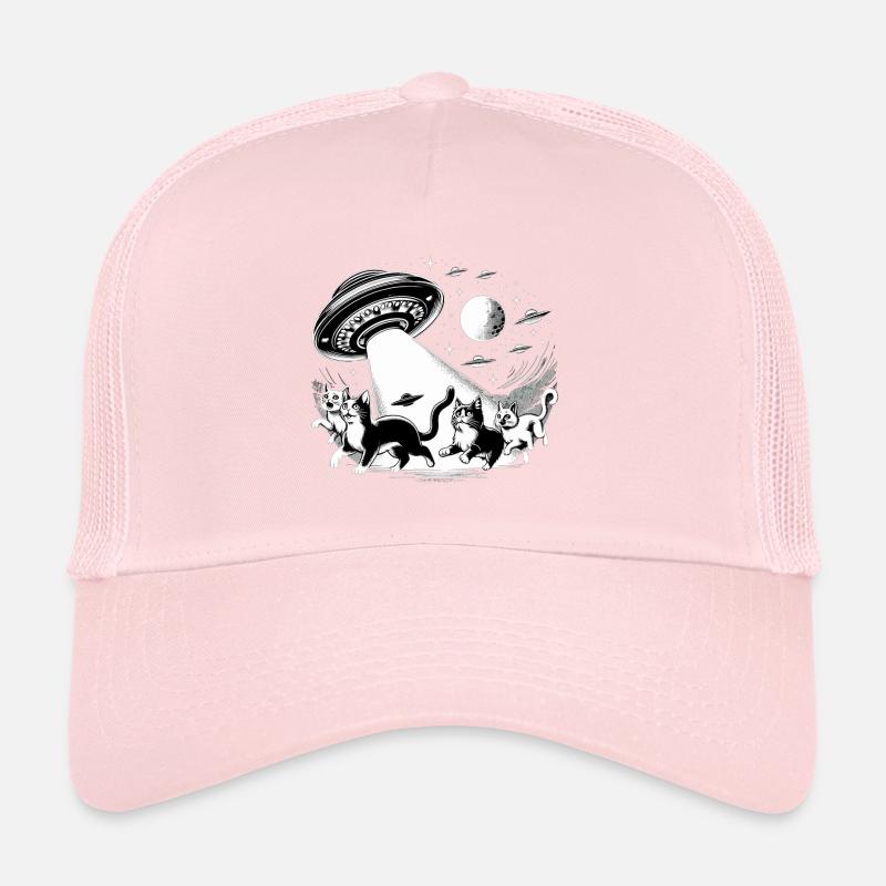 Alien Ufos Ufo Cat Cats Gift Trucker Cap