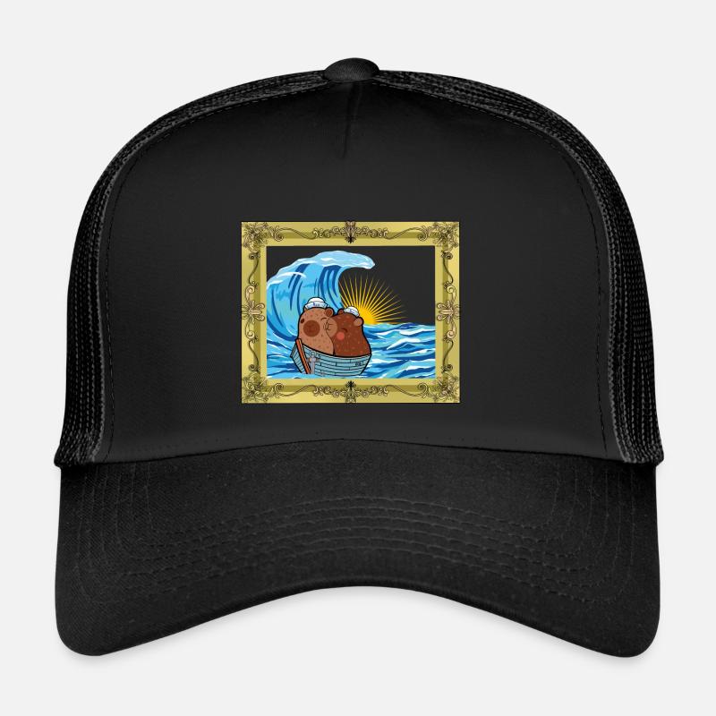 Cochon d’Inde Cochon d’Inde Enfant marin - Casquette trucker  - noir/noir