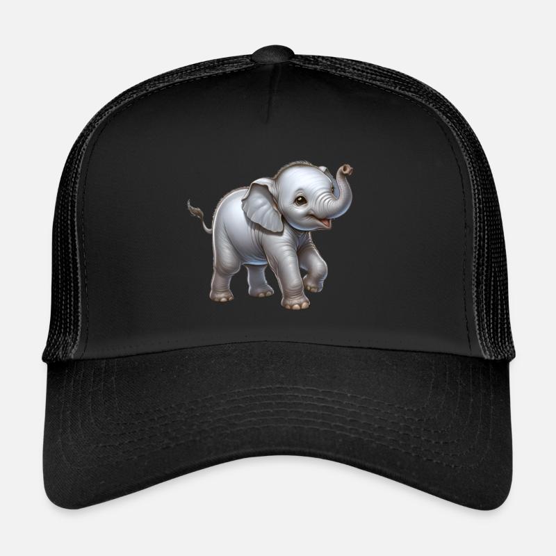 Conception d’éléphant mignon (bébé éléphant) Casquette trucker 