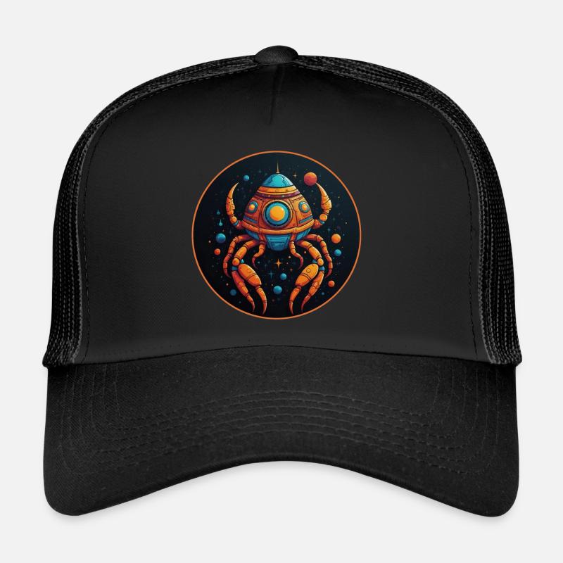 Imaginative whimsical crab spaceship Trucker Cap