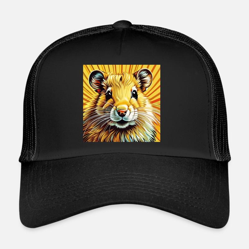 Golden hamster - Trucker Cap - black/black