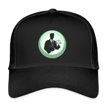 Anwalt Richter Versicherung - Trucker Cap - Schwarz/Schwarz - Vorne