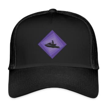 Jet Ski Water Sports Snowmobiles - Trucker Cap - black/black - Front
