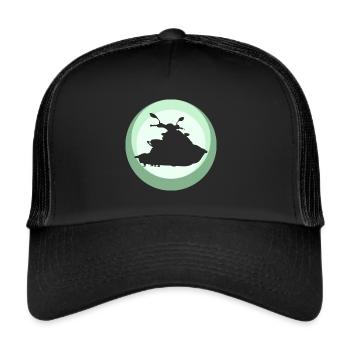 Jet Ski Motor Boat Water Ski - Trucker Cap - black/black - Front