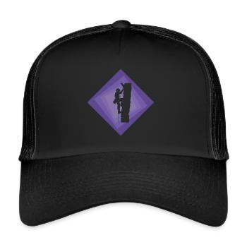 Matériel de crampons d’accrobranche - Casquette trucker  - noir/noir - Devant