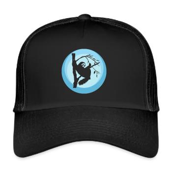 Sloth relax fatigue - Trucker Cap - black/black - Front