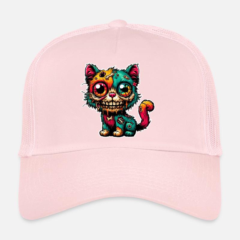 Zombie Chat Monstre Halloween Casquette trucker 