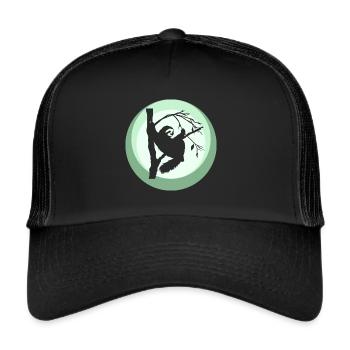 Faul Faultier Entspannen - Trucker Cap - Schwarz/Schwarz - Vorne