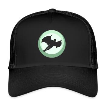 Wingsuit Vol à voile Base Jump - Casquette trucker  - noir/noir - Devant
