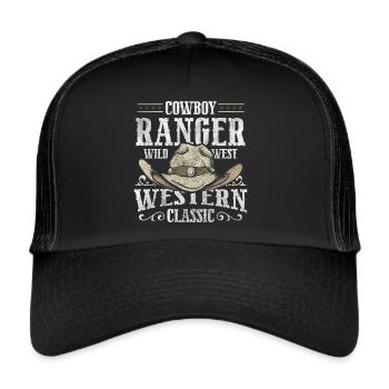 Wild West Sheriff Western Master Bottes Cowboy - Casquette trucker  - noir/noir - Devant