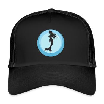 Mermaid Neptune Aquarium - Trucker Cap - black/black - Front